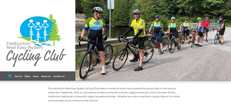 Three Loud Crows - Image of The Haliburton Real Easy Ryders Cycling Club website.